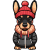 Doberman Dog Winter