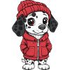 Dalmatian Dog Winter