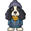 Afghan Hound Dog Winter