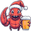 Lobster Crab Christmas Beer