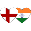 England India Flag Heart