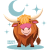 Highland Snooze Cow
