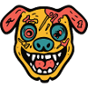 Dog Halloween Funny Zombie