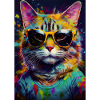 Pop-Art-Katzenporträt