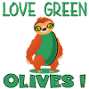 LOVE GREEN OLIVES - SLOTH ANIMAL