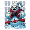 Evil Snowman Playing Christmas