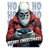 Merry Christmas Gamer Skull Style