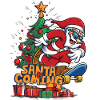 Christmas skateboarding fun with Santa