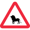 Caution Lion Warning