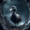 Surreal Dodo in Mystical Fog