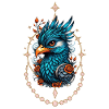 Charming and majestic blue bird.