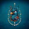 Charming and majestic blue bird.