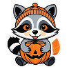 Halloween Waschbär