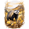 Badger in the mountains