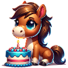 Cheval Poulain Poney Anniversaire
