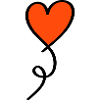 Heart on a thread two-tone