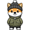 Akita Inu Dog Winter