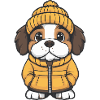 Chien Saint-Bernard Hiver