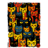 Gathering of artistic street cats