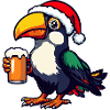 Toucan Bird Christmas Beer