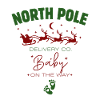 Santa Christmas Baby Anouncement