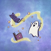 Cute Ghost Enchants Cat