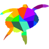 Water Turtle Rainbow Animals Polygon