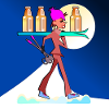 SKI PARTY SKIER BEER