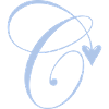 Monogram C Heart Vine