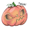 Angry pumpkin, trick!