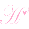 Monogram H Heart Vine