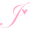 Monogram J Heart Vine