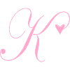 Monogram K Heart Vine