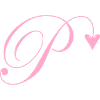 Monogram P Heart Vine