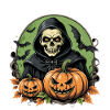 Skeleton Pumpkin Halloween Costume Gift