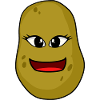 friendly potato face faces potatoes