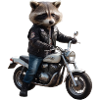 Raccoon biker