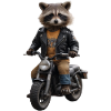 Biker raccoon
