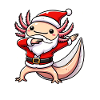 Christmas Axolotl Santa Claus Funnier