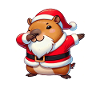 Christmas Capybara Santa Funny Capybara