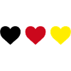 Heart Germany Hearts in Black-Red-Gold Design