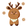 Cute Reindeer with Snowflakes