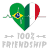 Brazil and Italy 100% friendship