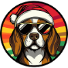 Beagle chien Noël cool