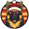 Berger Allemand Chien Noël Cool
