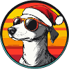 Whippet Chien Noël Cool