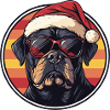 Bullmastiff Dog Christmas Cool