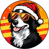 Australian Shepherd Dog Christmas Cool