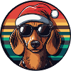 Dachshund BadgerDog Christmas Cool