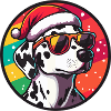 Chien Dalmatien Noël Cool